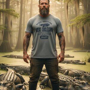 🐊 New Orleans Gator Wrestling Staff Graphic Tee 🐊